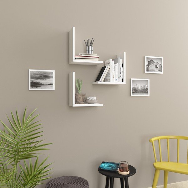 Rafturi albe 3 buc. Wesley – Kalune Design-image-3
