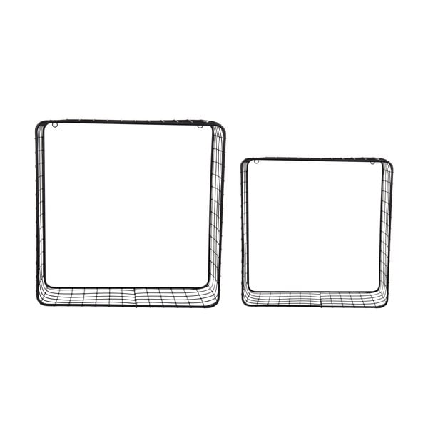 Rafturi negre 2 buc. din oțel 35 cm Reja – PT LIVING