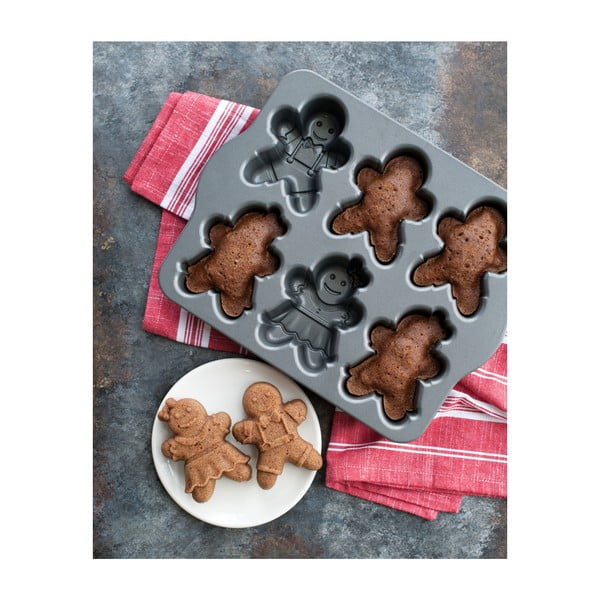 Formă pentru 6 mini checuri Nordic Ware Girls And Boys, 1,1 l, argintiu-image-2