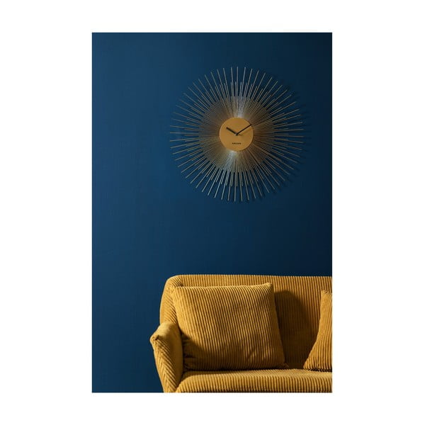 Ceas de perete Karlsson Peony Large, auriu, ø 60 cm-image-1