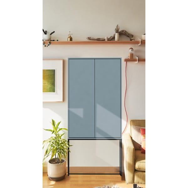 Dulap albastru deschis 75x164,5 cm Lennon – Really Nice Things-image-3