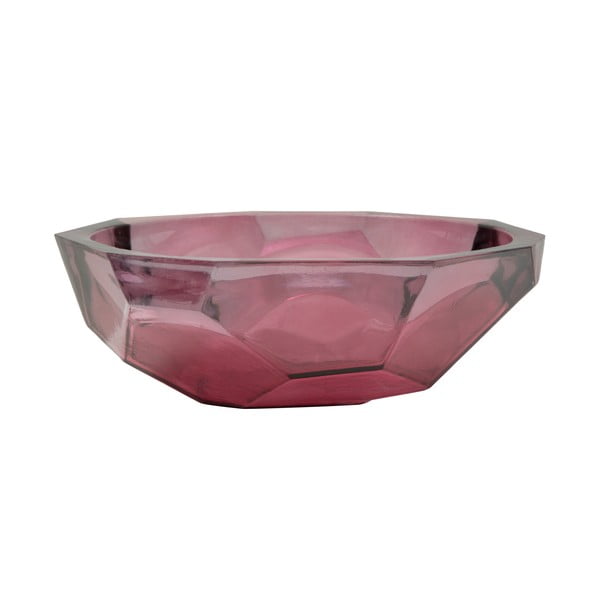 Bol din sticlă reciclată Mauro Ferretti Stone, ø 25 cm, roz-image-2