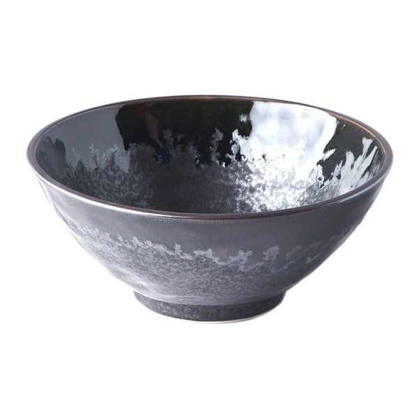 Bol din ceramică pentru udon / tăiței japonezi MIJ Matt, ø 20 cm, negru