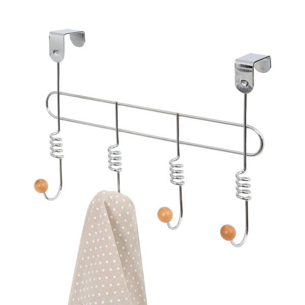 Cuier de ușă argintiu din metal 33 cm Spirale – Compactor-image-2