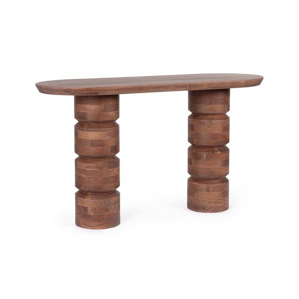 Masă consolă în culoare naturală închisă din lemn de mango 45x130 cm Cortez – Bizzotto