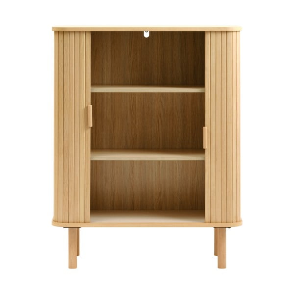 Dulap cu aspect de lemn de stejar cu ușă glisantă 113x90 cm Cavo – Unique Furniture-image-4