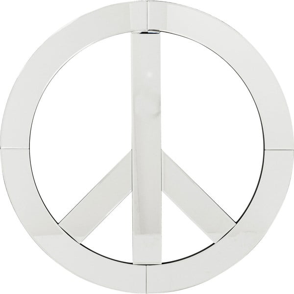 Oglindă de perete decorativă Kare Design Peace, diametru 70 cm
