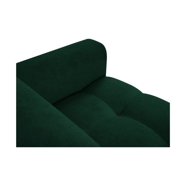 Canapea reglabilă cu suprafață de catifea Milo Casa Nico, verde închis-image-1