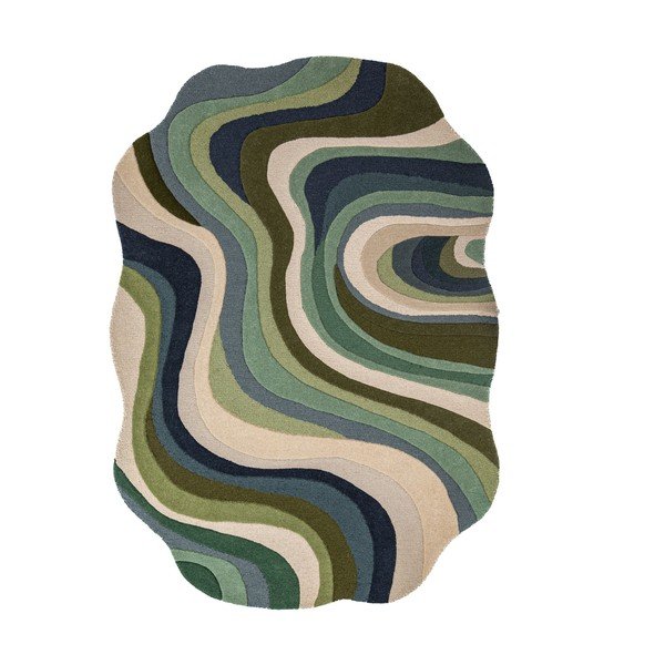 Covor verde țesut manual din lână 200x290 cm Envy Wool – Flair Rugs