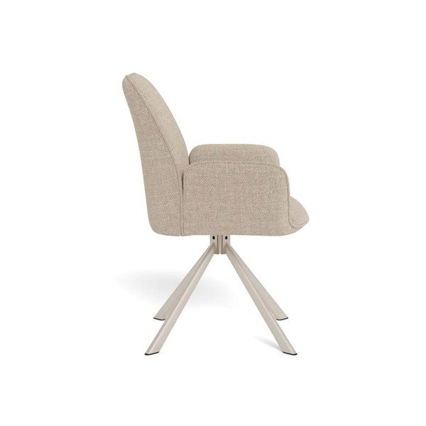 Set de scaune de living bej cu cotiere/rotativ 2 buc. tapițat Glenda – Actona-image-3
