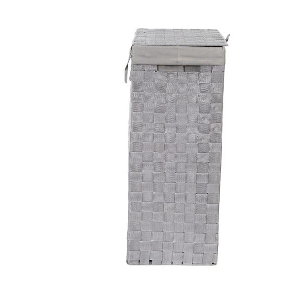 Coș de rufe cu capac Compactor Laundry Linen, înălțime 60 cm, gri-image-3