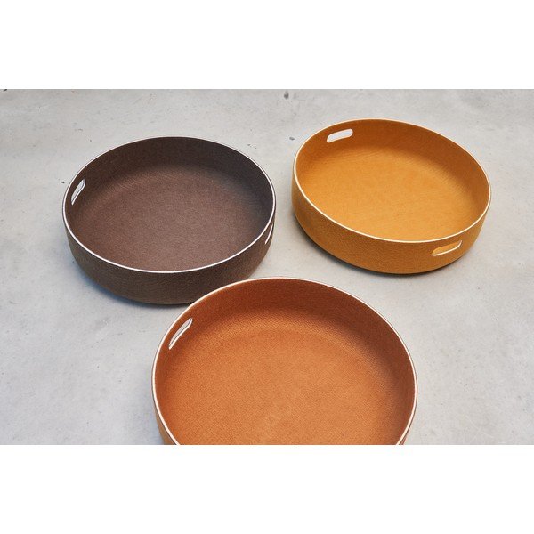 Coș de depozitare de depozitare din material textil ø 46x12 cm Cesto Saffron – MiaCara-image-1