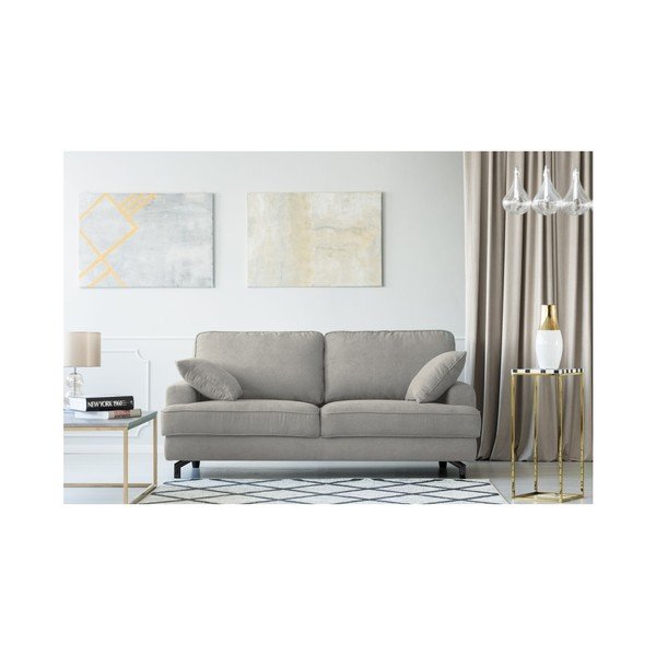 Canapea cu 3 locuri Kooko Home Salsa, gri deschis -image-1