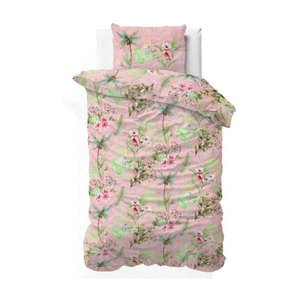 Lenjerie din bumbac, pat de o persoană Sleeptime Soft Roses, 140 x 220 cm