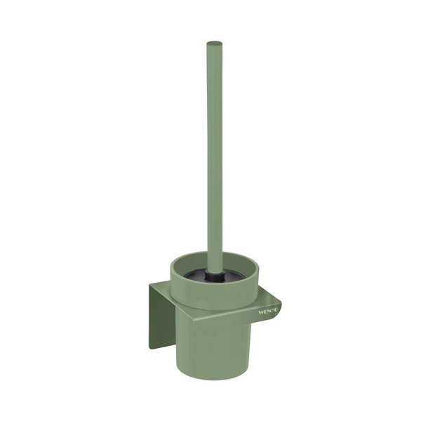 Perie de WC verde autoadezivă cu Turbo-Loc din plastic Lizan – Wenko