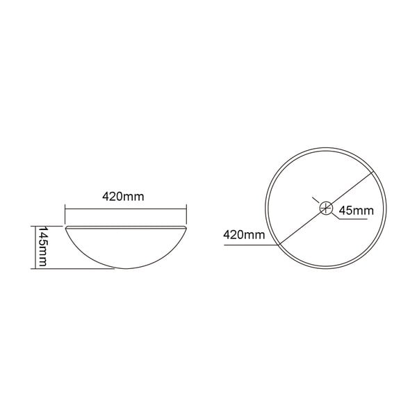 Chiuvetă albă rotundă din sticlă ø 42 cm Telica – Sapho-image-4