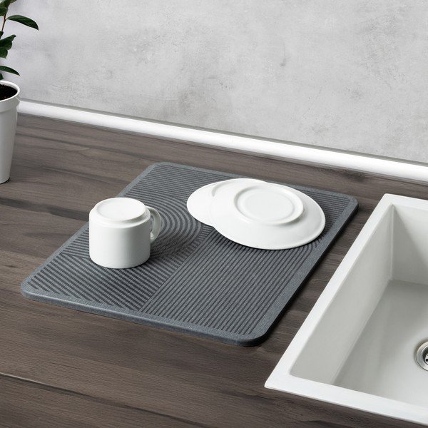 Scurgător de vase gri din diatomit 40x30 cm Damon – Wenko-image-1