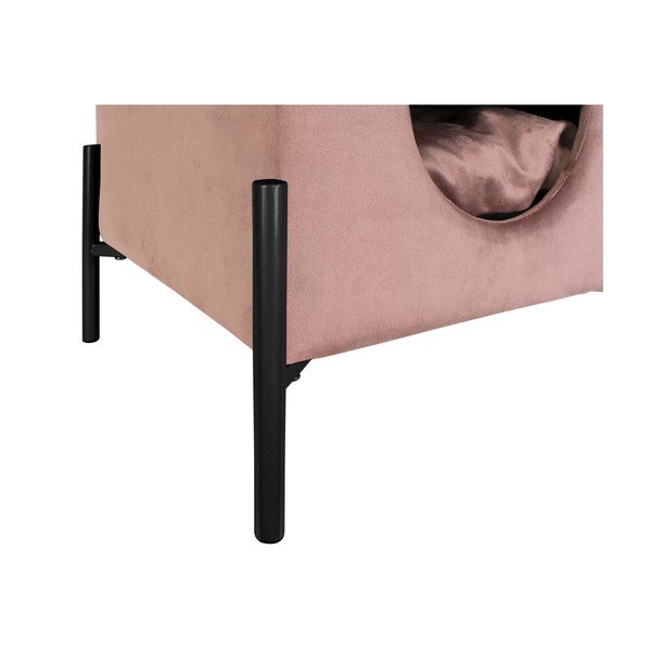 Pat din catifea pentru animale de companie Leitmotiv Snog, roz-image-1