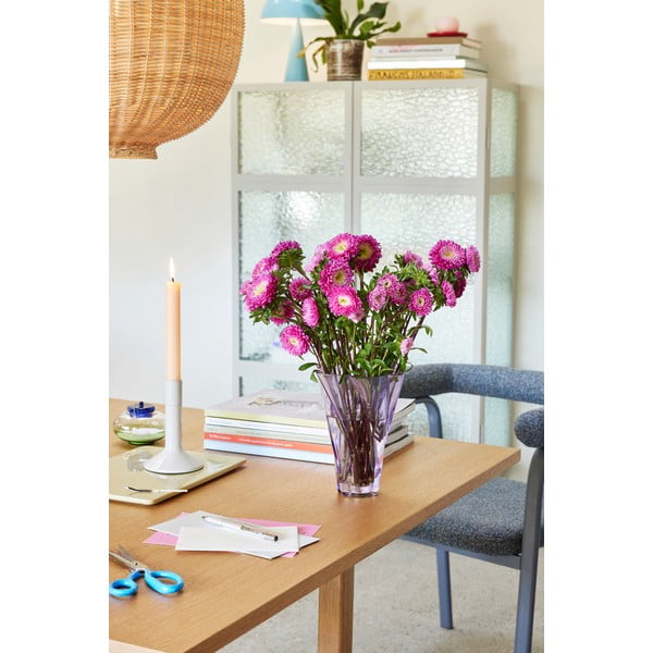 Vază mov din sticlă lucrată manual (înălțime 18 cm) Bloom – Hübsch-image-2