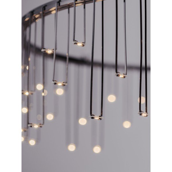 Lustră argintiu-lucios LED cu intensitate reglabilă din aluminiu ø 65 cm Stellar – Nova Luce-image-2