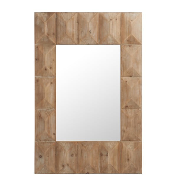 Oglindă cu ramă din lemn J-Line Naturo, 90 x 135 cm