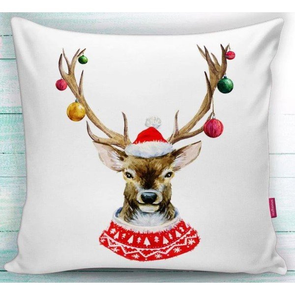 Față de pernă 43x43 cm  cu model de Crăciun Merry Christmas – Mila Home-image-1
