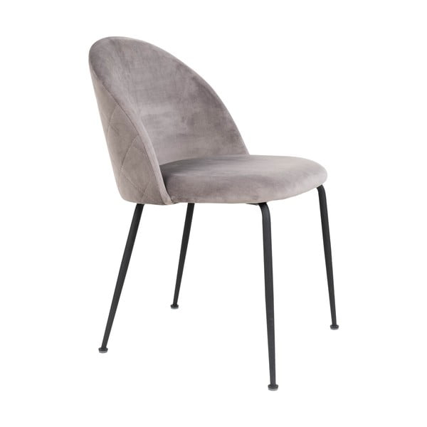 Scaune de dining gri-deschis 2 buc. din catifea Geneve – House Nordic-image-3