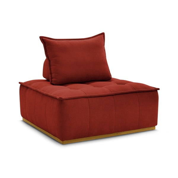 Fotoliu cărămiziu cu tapițerie din chenille Elisa – Bobochic Paris