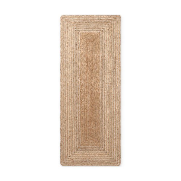 Covor tip traversă în culoare naturală/în culoare naturală deschisă reversibil/țesut manual din iută 80x300 cm Juno – Hanse Home-image-4