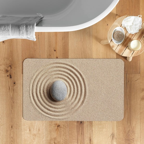 Covoraș de baie maro deschis 50x120 cm Serena – douceur d'intérieur-image-1