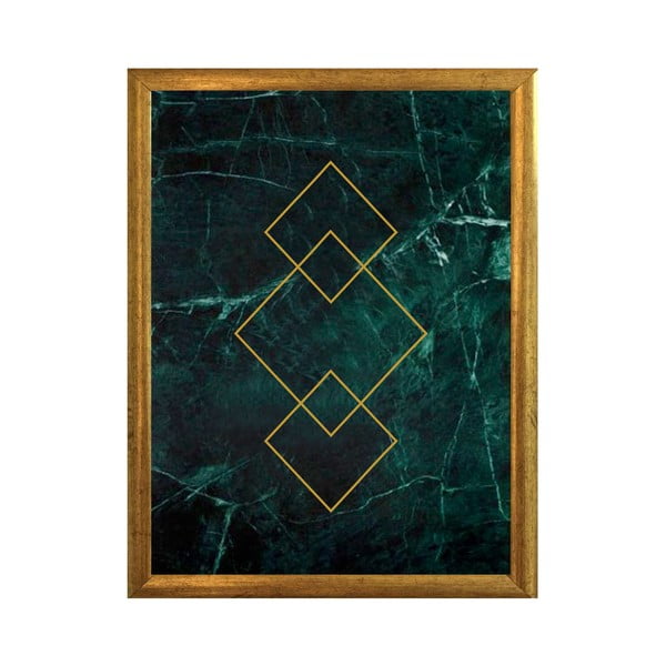 Poster cu ramă Piacenza Art Gold Green
