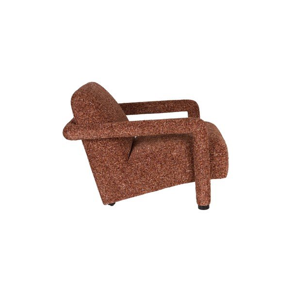 Fotoliu roșu cu tapițerie din chenille Kent – Dutchbone-image-3