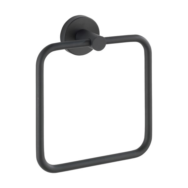 Suport pentru prosoape negru mat de montat pe perete din oțel inoxidabil Bosio – Wenko-image-2