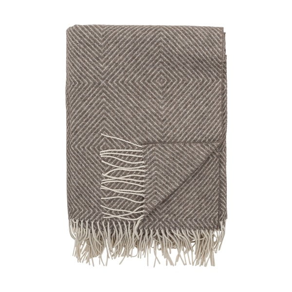 Pătură maro din amestesc de lână 140x200 cm Hoshi – Bloomingville