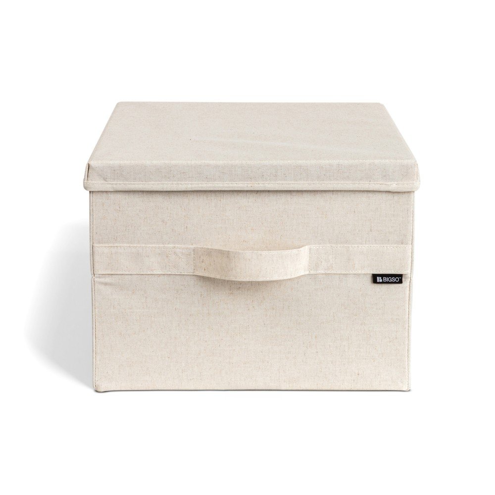 Cutie de depozitare bej din material textil cu capac 36x46x25 cm Soft Storage Large – Bigso
