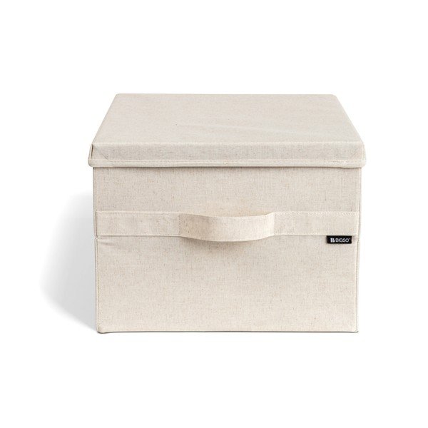 Cutie de depozitare bej din material textil cu capac 36x46x25 cm Soft Storage Large – Bigso