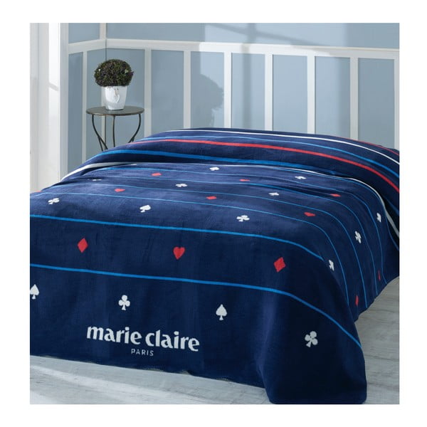 Pătură colecția Marie Claire Carte, 200 x 220 cm, albastru închis
