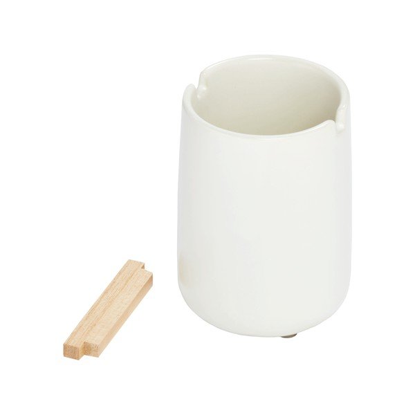 Recipient din ceramică pentru periuța de dinți iDesign Eco Vanity, alb-image-4
