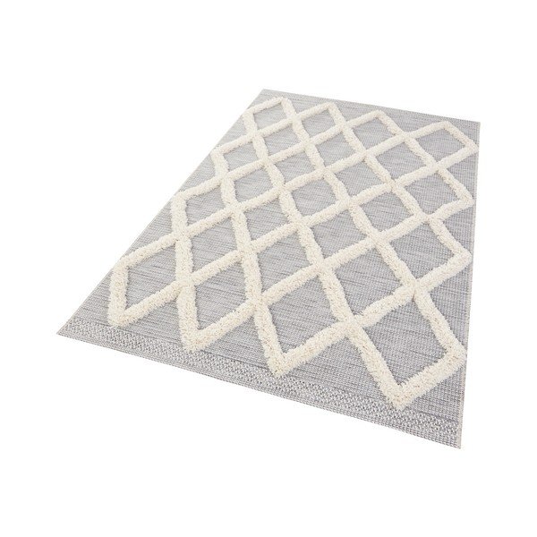 Covor Mint Rugs Handira Grid, 230 x 155 cm, gri-image-1