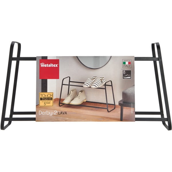 Pantofar din metal cu 2 nivele Metaltex Derby, negru-image-2