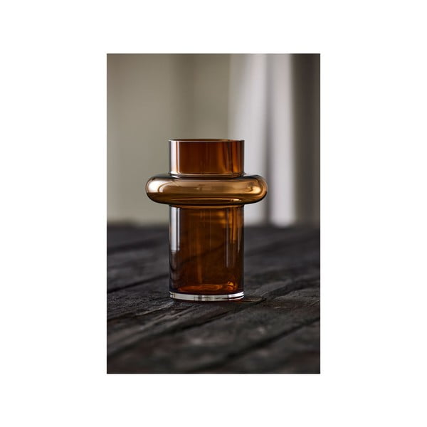Vază din sticlă Lyngby Glas Tube, înălțime 20 cm, portocaliu-image-4