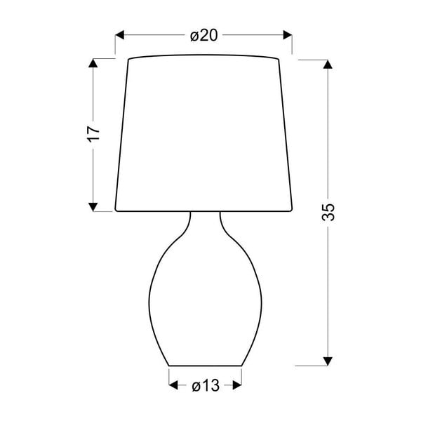 Veioză gri închis cu abajur textil (înălțime 35 cm) Ambon – Candellux Lighting-image-2