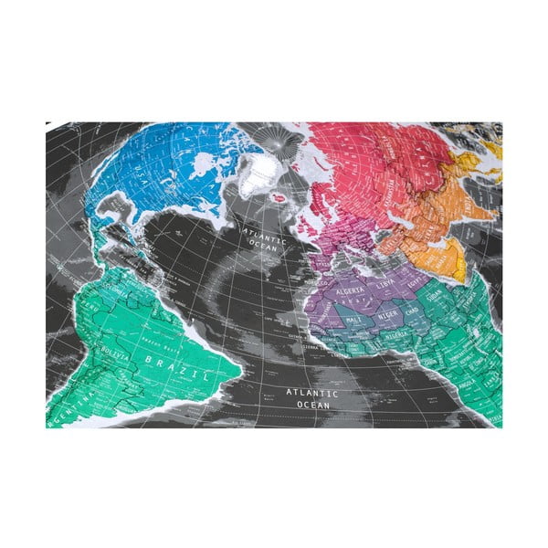 Hartă mare în husă transparentă Future Map, 101 x 58 cm-image-1