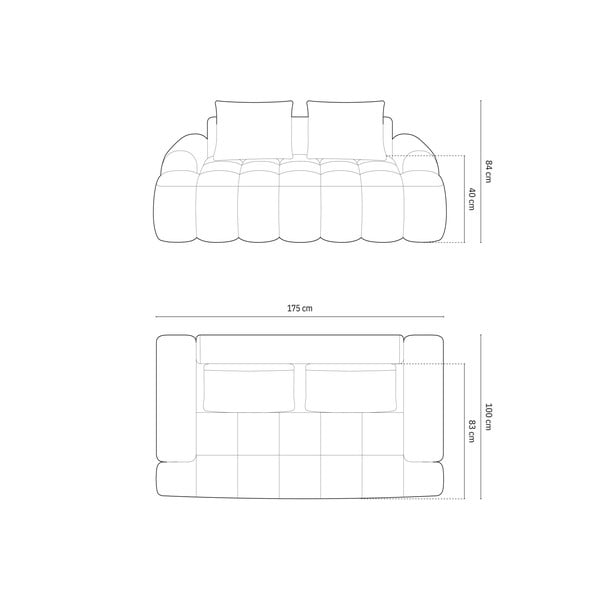 Canapea bej 175 cm Linz – Cosmopolitan Design-image-4