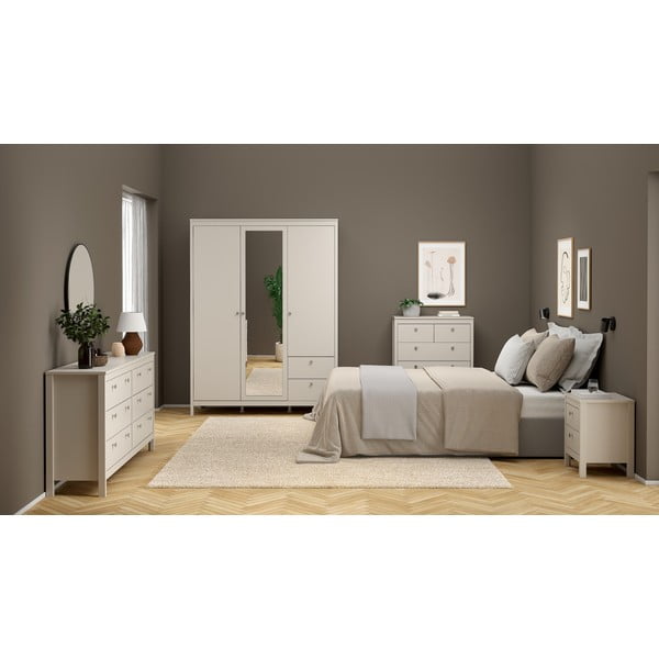 Șifonier grej cu oglindă 150x199x58 cm Madrid – Tvilum-image-4