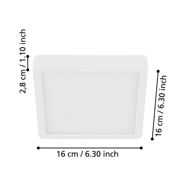 Plafonieră albă LED 16x16 cm FUEVA 5 – EGLO-image-2