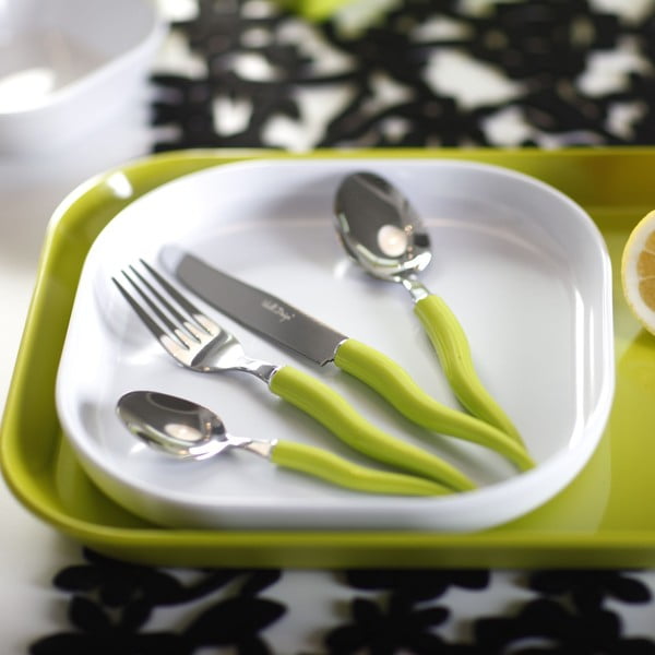 Set 24 tacâmuri cu suport Vialli Design Ama, alb-image-1