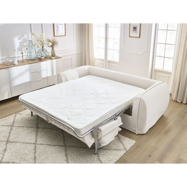 Canapea bej pentru dormitul zilnic/extensibilă 236 cm Archimede – Bobochic Paris-image-1