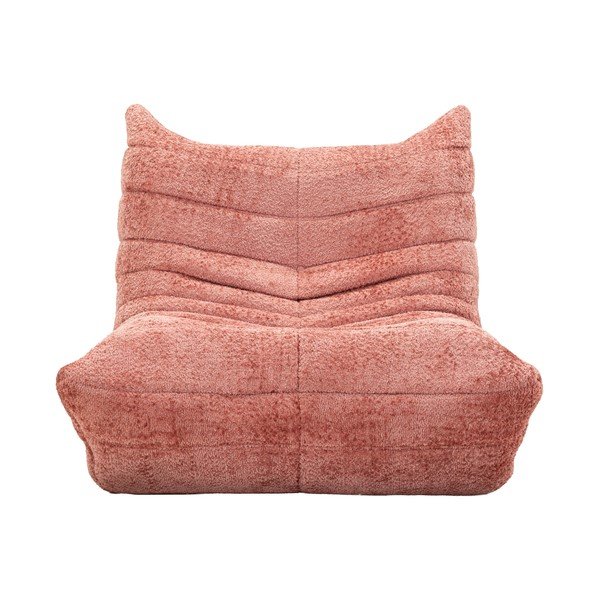 Fotoliu bean bag roz cu tapițerie din țesătură bouclé Mask – Mauro Ferretti-image-2