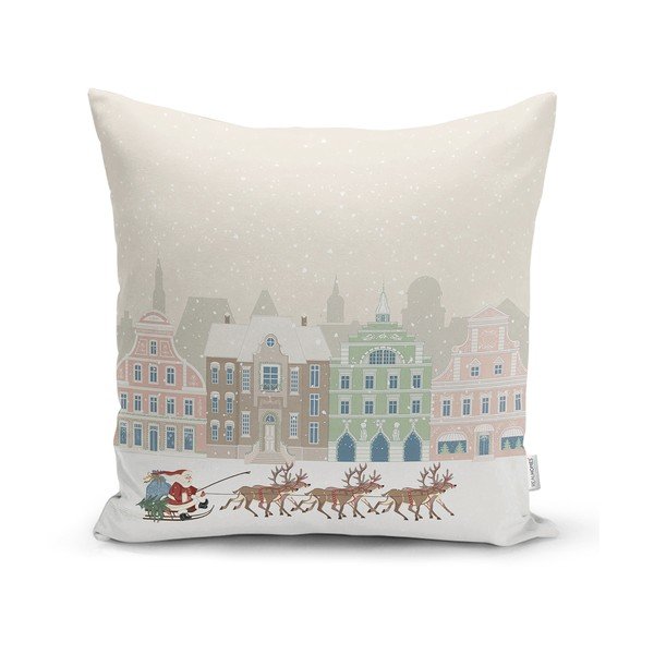 Față de pernă 43x43 cm  cu model de Crăciun Merry Christmas – Mila Home